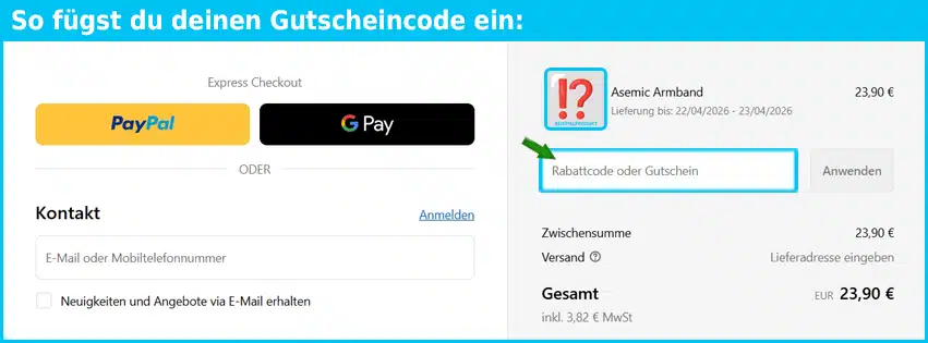 tattup Gutschein einfuegen und sparen blau