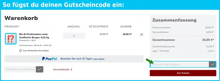 vincent-becker Gutschein einfuegen und sparen blau
