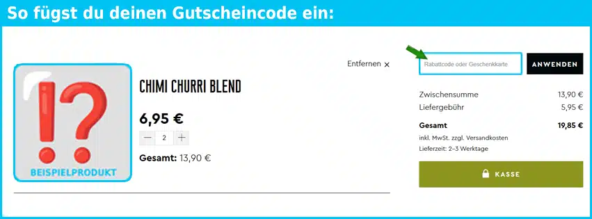 wajos Gutschein einfuegen und sparen blau