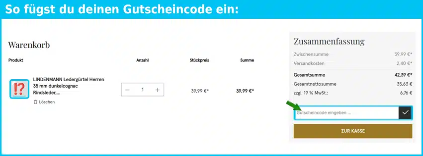 accessories-exclusive Gutschein einfuegen und sparen blau