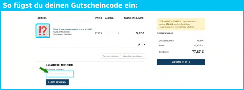 baum-bmwshop24.de Gutschein einfuegen und sparen blau