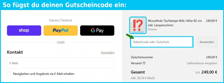 exotischerleben Gutschein einfuegen und sparen blau