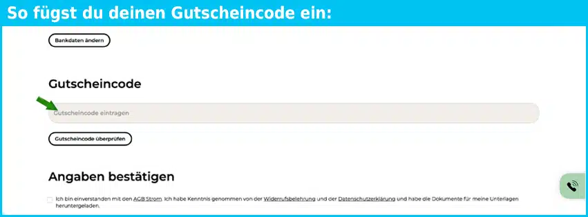 maxenergy Gutschein einfuegen und sparen blau