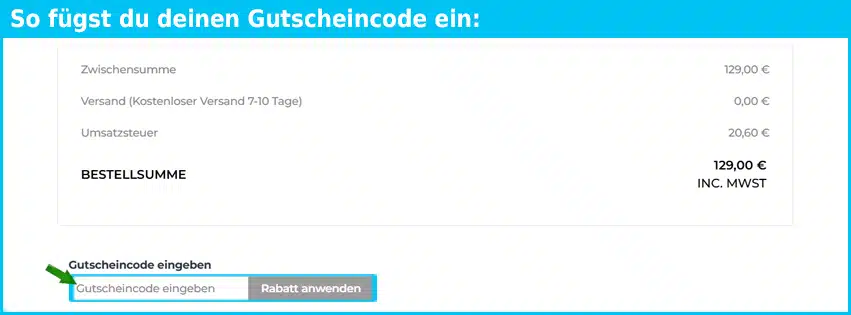 mbt Gutschein einfuegen und sparen blau