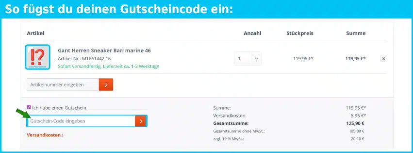 ara-rieker Gutschein einfuegen und sparen blau