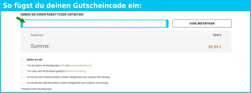 sneakerpeeker Gutschein einfuegen und sparen blau