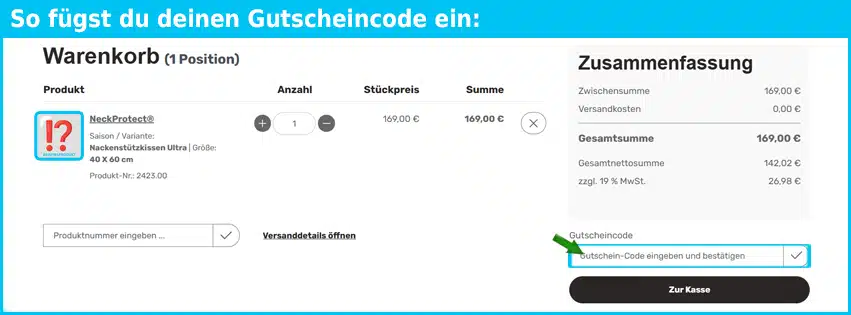 centa-star Gutschein einfuegen und sparen blau
