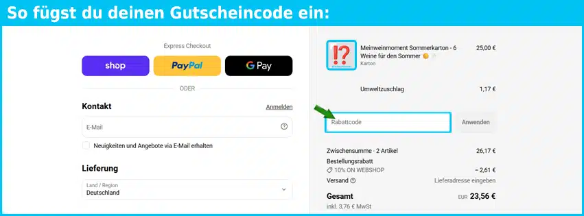 meinweinmoment Gutschein einfuegen und sparen blau