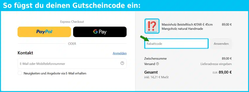 lebenswohnart Gutschein einfuegen und sparen blau
