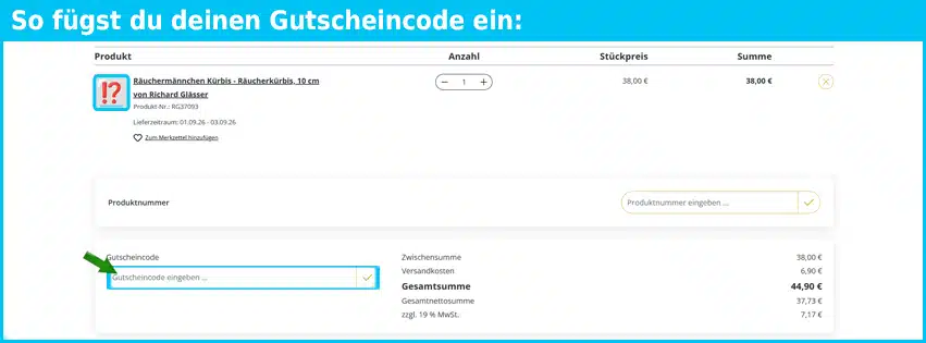 seiffen.com Gutschein einfuegen und sparen blau