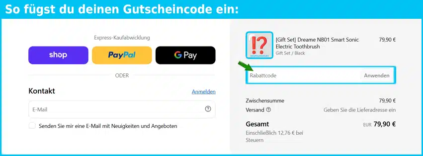 metz Gutschein einfuegen und sparen blau