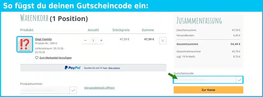 jubee Gutschein einfuegen und sparen blau