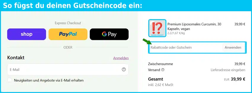 regenbogenkreis Gutschein einfuegen und sparen blau